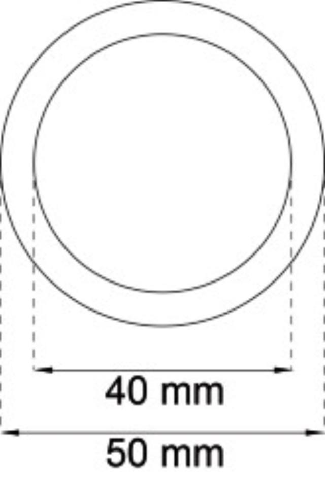 SKYDEDØRSSKÅL Ø40X50MM HVID