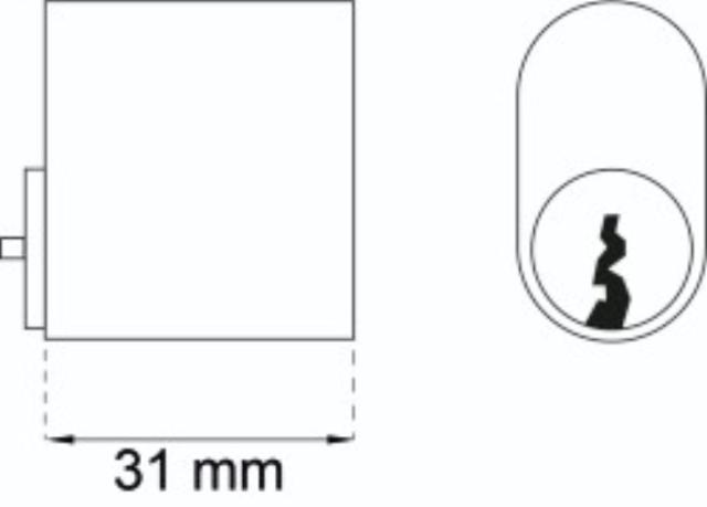 CYLINDER 6-STIFT KROM M.NGL.