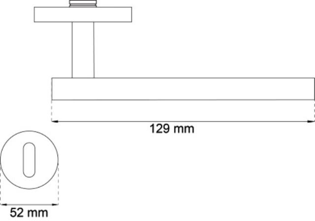 DØRGREB T-GREB 19MM BUET 