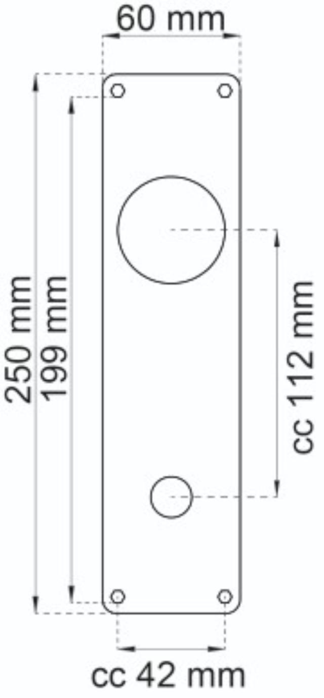 DÆKSKILT 60X250MM MASSIV RF 