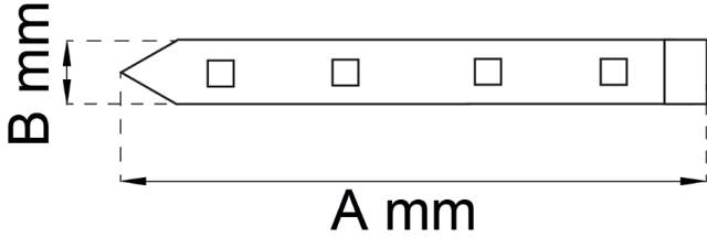 PORTHÆNGSEL Ø13 TAP 400 MM VARMGALV