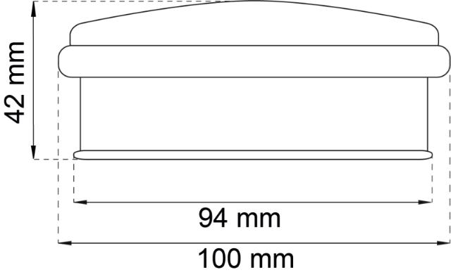 DØRSTOP M.GUMMISÅL Ø101X40MM RUSTFR