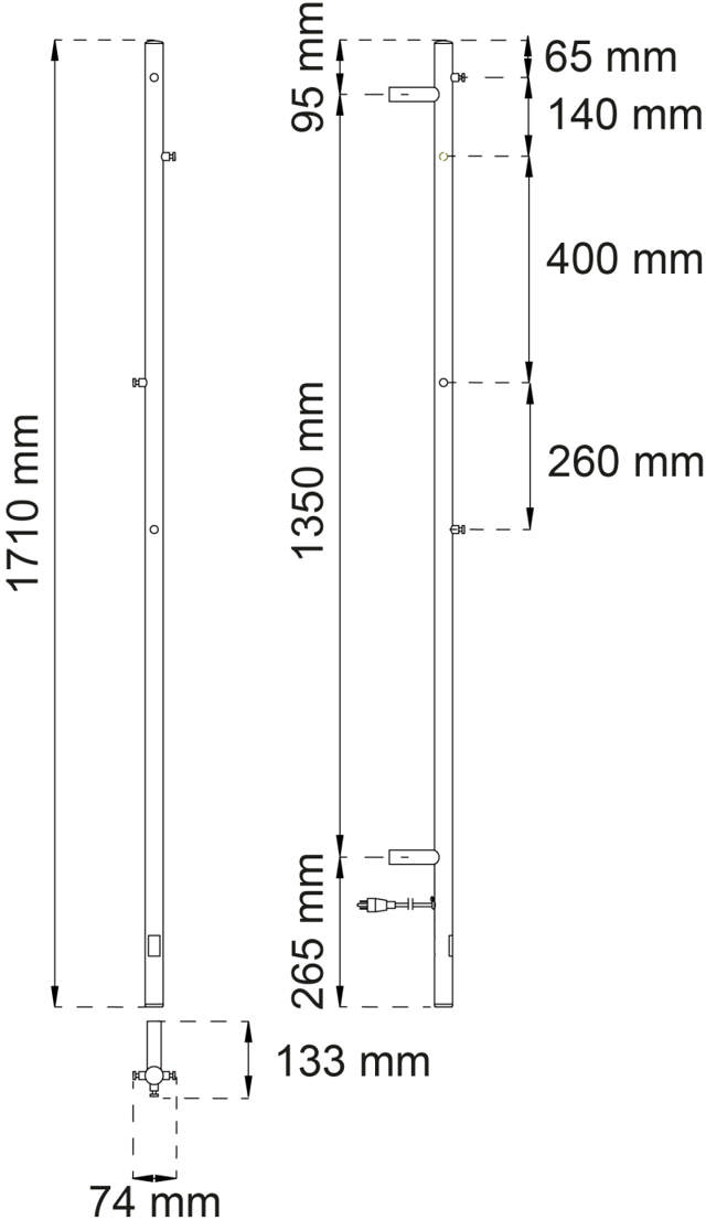 HÅNDKLÆDETØRRER HEATHER 01 SORT