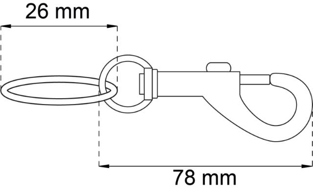 KARABINHAGE M/RING 73MM FORNIK.1STK