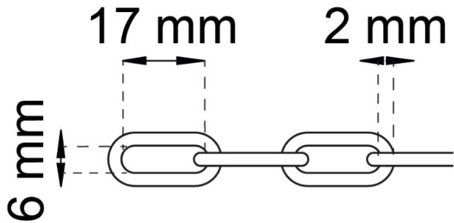 KÆDE MESSING 2 MTR. 