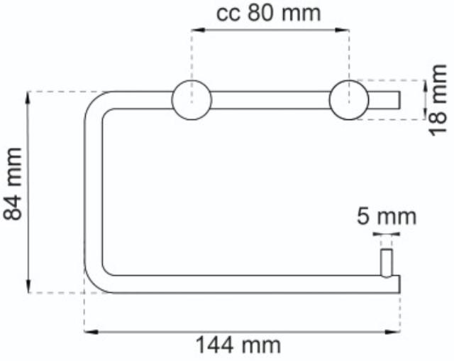 TOILETPAPIRHOLDER 1368 MESSING