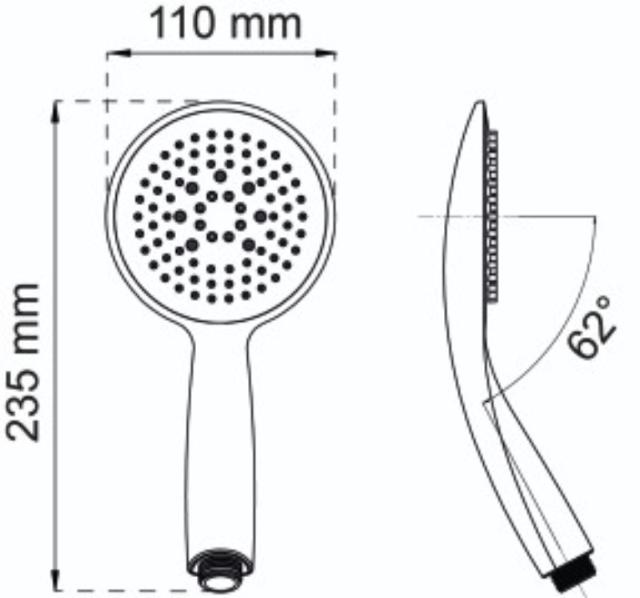 HÅNDBRUSER DAHLIA 1-SPRAY HVID 