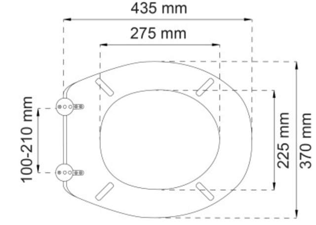 TOILETTSÆDE NATUR SORT 