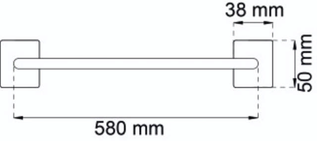 HÅNDKLÆDESTANG FLAIR SORT 