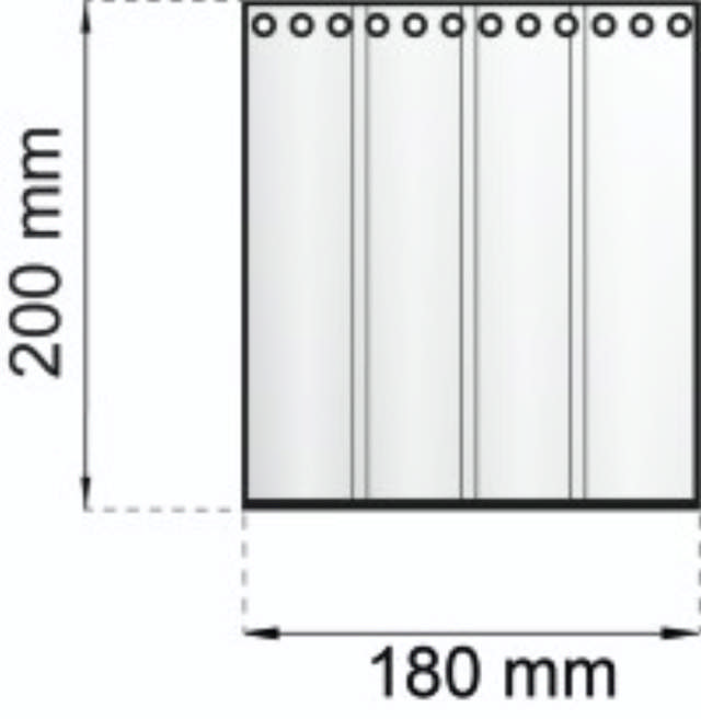 BADEFORHÆNG CAMELIA 180X200 CM GRÅ