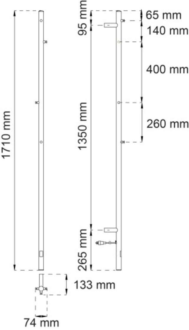 HÅNDKLÆDETØRRER HEATHER 01 SORT