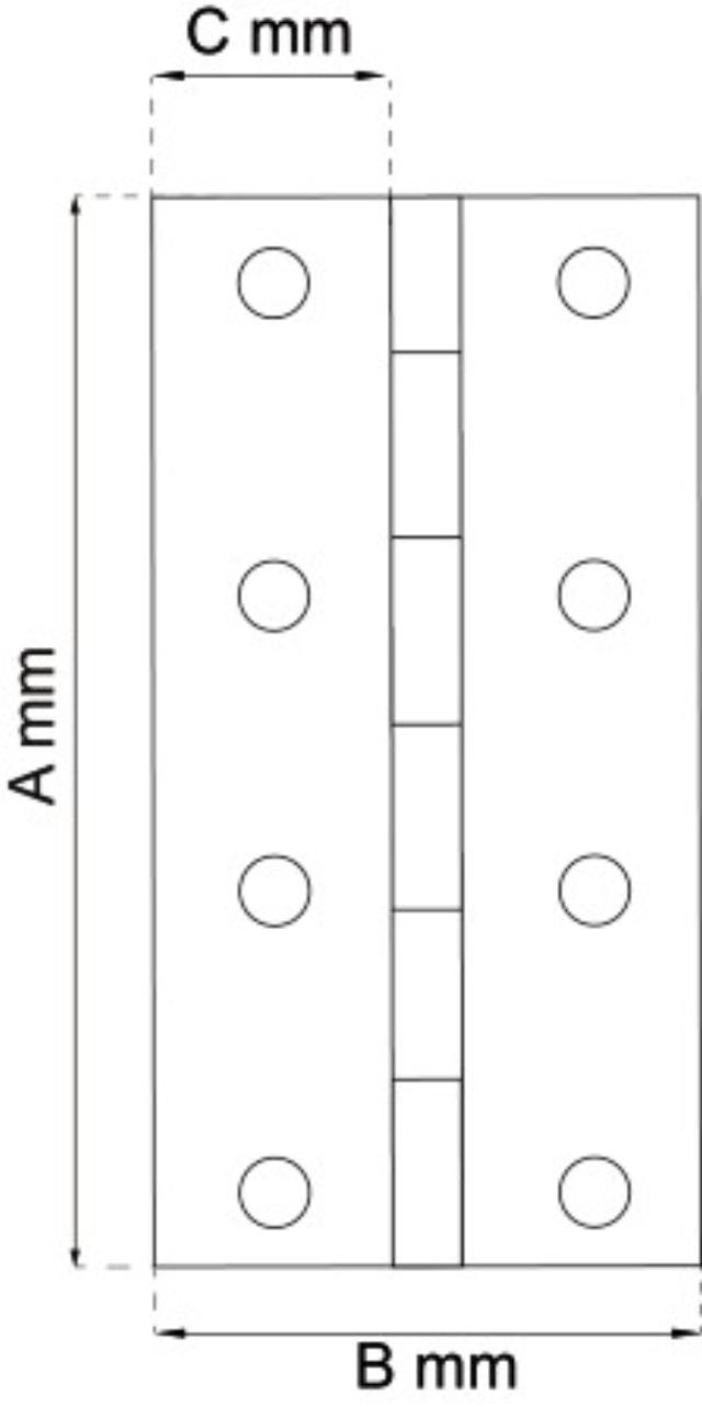 KANTHÆNGSEL 63X43MM 2STK EL-GALV 