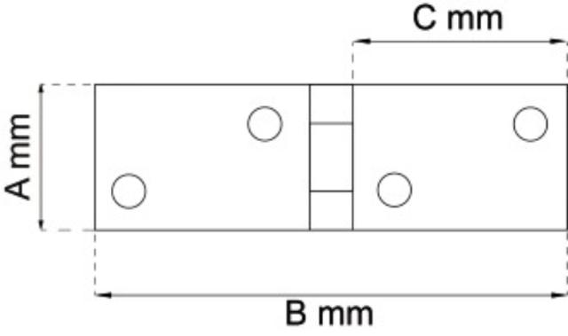 BLADHÆNGSEL 19X70MM 2STK EL-GALV 