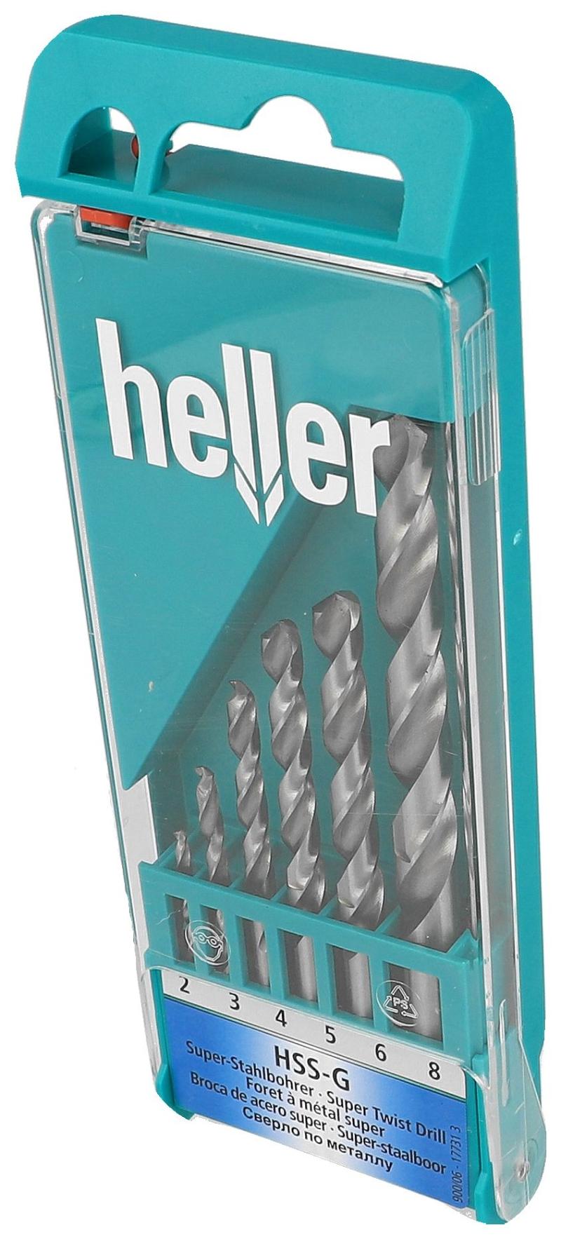 Heller metalbor pro hss sæt ø2-8mm, 6 dele