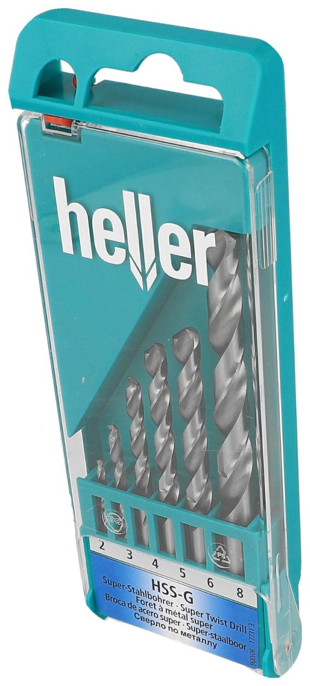 Heller metalbor pro hss sæt ø2-8mm, 6 dele