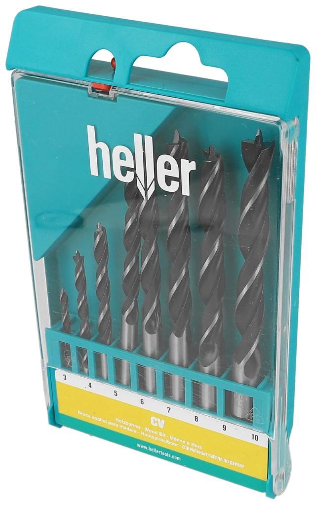 Heller træbor sæt str. 3/4/5/6/7/8/9/10mm pk. á 8 bor