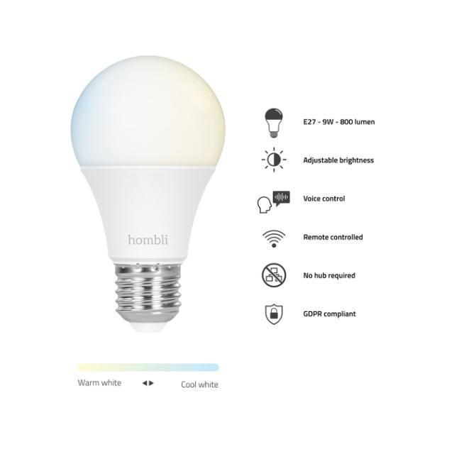 Hombli Smart Bulb 9W CCT (E27)