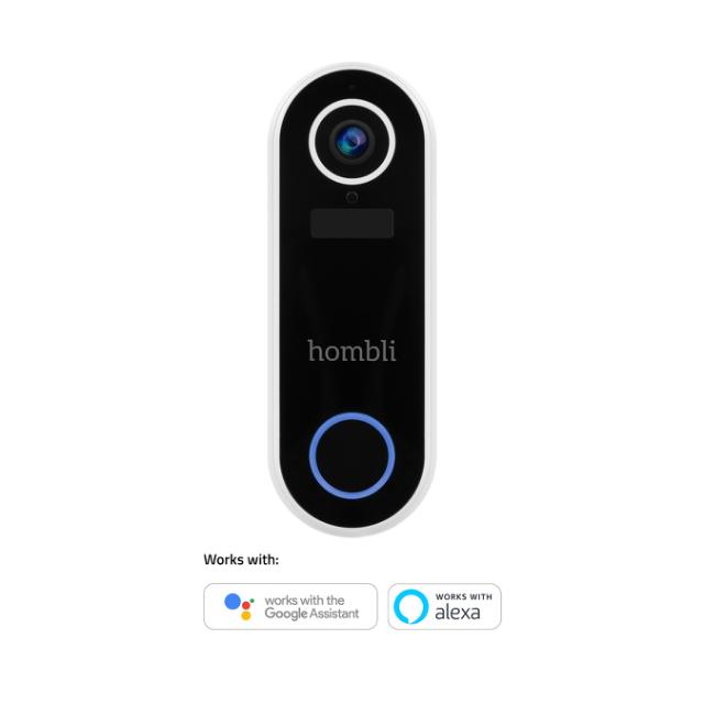 Hombli Smart Doorbell 2 Pack (Doorbell 2 + Chime 2), White