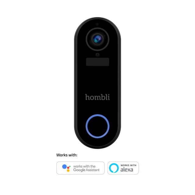 Hombli Smart Doorbell 2 Pack (Doorbell 2 + Chime 2), Black