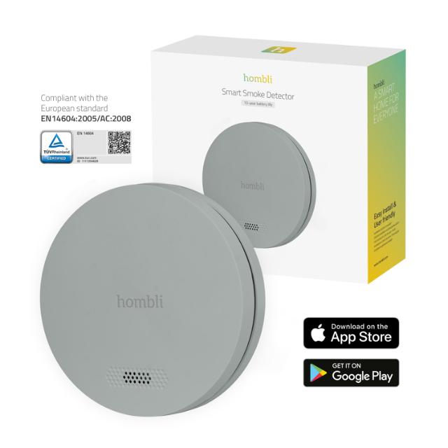 Hombli Smart Smoke Detector, Grey