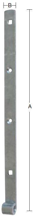 NOKHÆNGSEL 500 MM Ø13 MM - Varmforzinket -