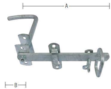 STALDDØRGREB 80-110MM DØR - Varmforzinket -