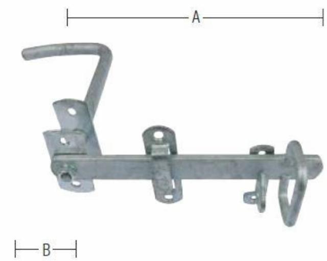 STALDDØRGREB 80-110MM DØR - Varmforzinket -