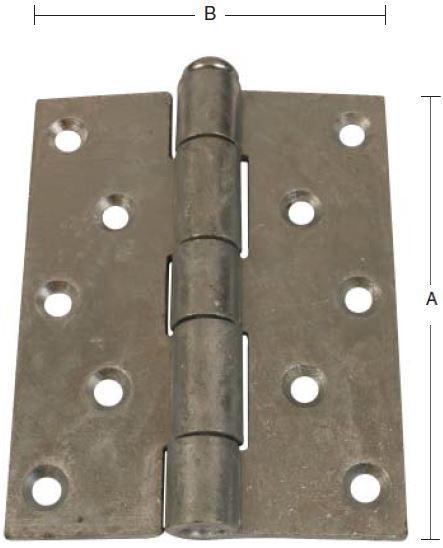 SVÆRT KANTHÆNGSEL 88X76MM Elforzinket Blå -