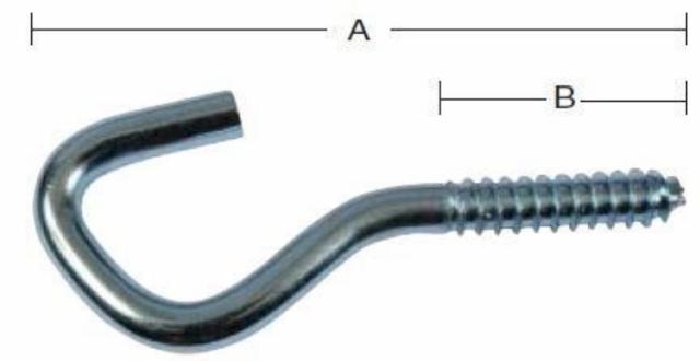 TØJSNORKROG 110 MM Elforzinket Blå -