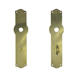 Langskilte sæt L41 u/roset G WC Boda cc72 Messing Poleret Uden lak Ø15 215x41x3