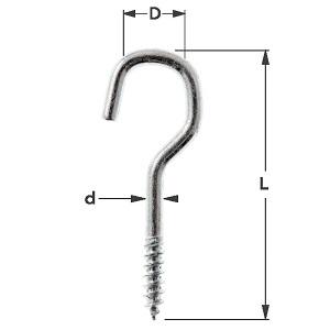 Krog T/GARDINSPIRAL Elz L27xD6xd1,8mm