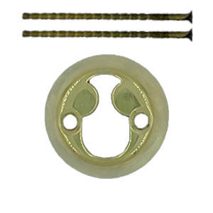 Cylinderring Rokoko Messing Poleret Uden lak 20mm Ø50