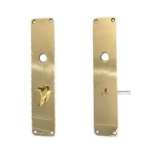 Langskilte sæt LR45 G WC Ruko cc69 Messing Poleret Uden lak Ø15 220x45x2mm