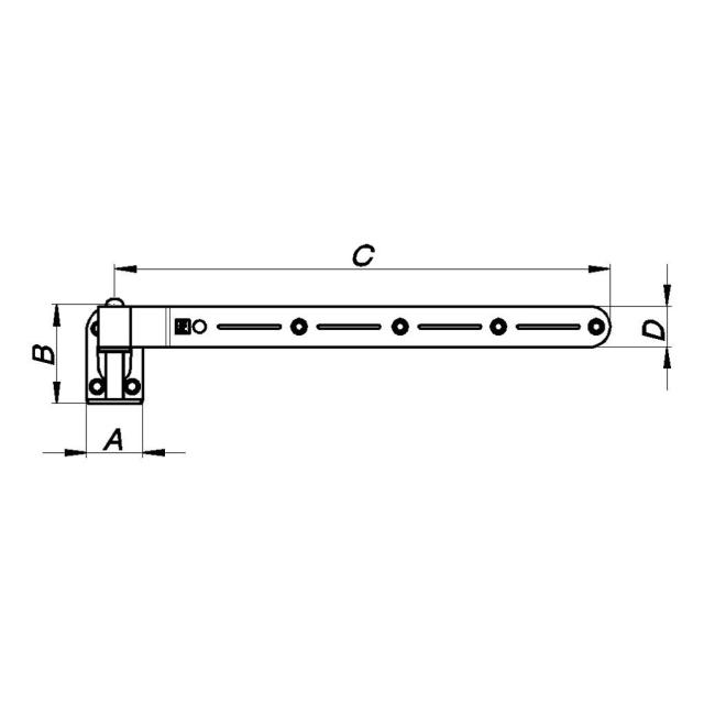 PN DESIGN STABELHÆNGSEL 385MM M/13MM TAP FINSTRUKTUR SORT(2STK)