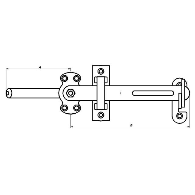 PN STALDDØRGREB 75-100MM VARMFORZ