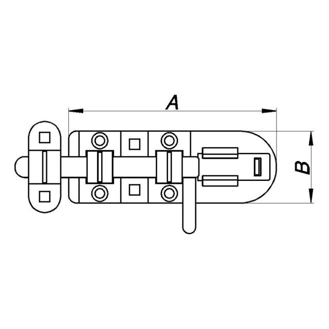 PN DESIGN SKUDRIGLE T/LÅS 132MM - FINSTRUKTUR SORT