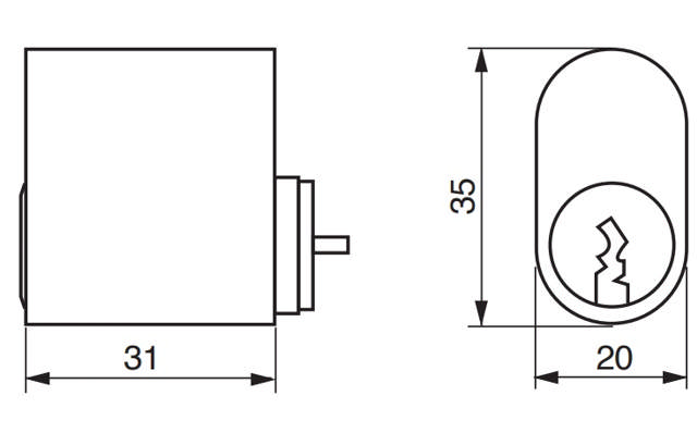 Ruko Cylinder RD1660 Messing