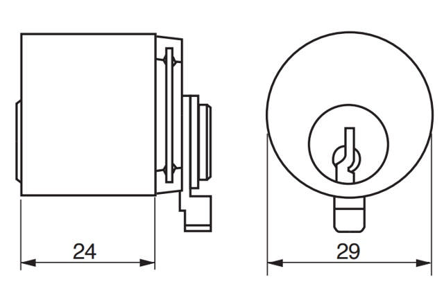 Ruko møbellås RB1608 Højre