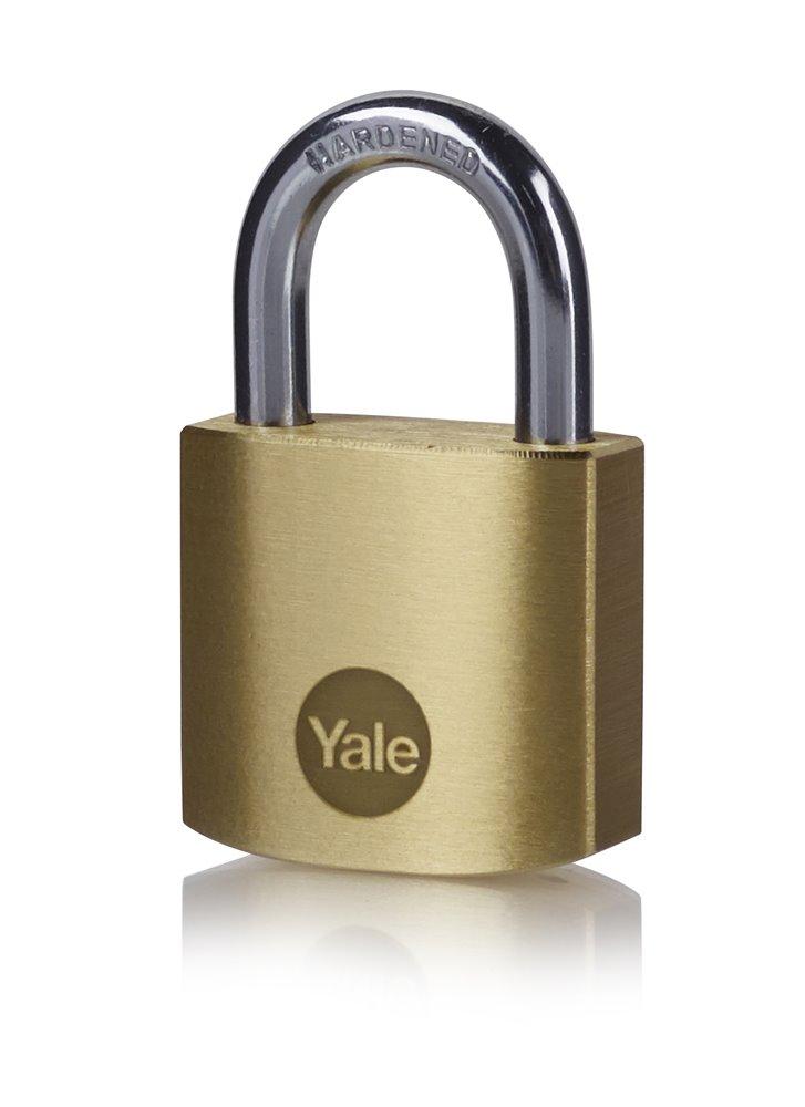 Yale Hængelås Mess. 30mm Y301 box Enslukkende Messing 924908