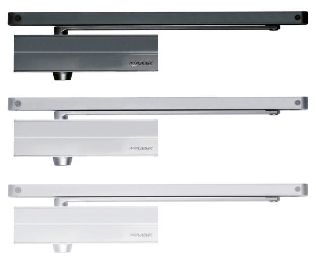 Abloy dørlukker DC135 EN3 m/glideskinne,Sølv