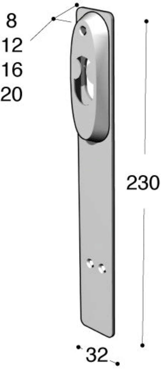 Ruko-Line smalprofil langskilt indv, rok/blind 12mm cc115mm