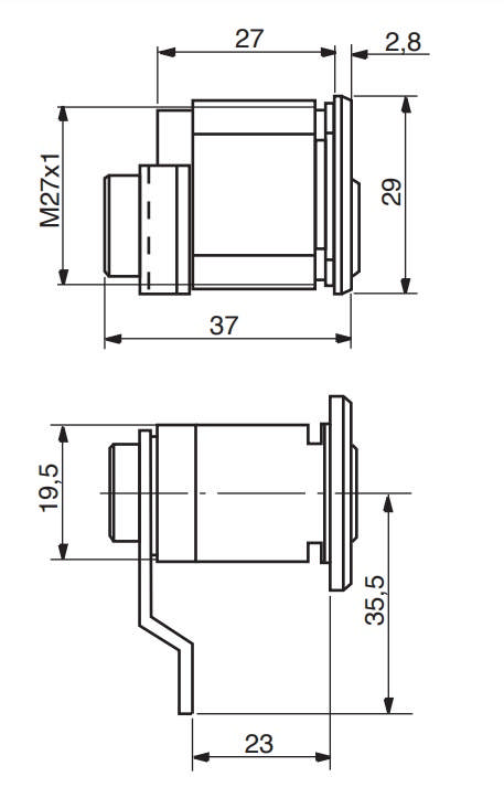 Ruko RD1607 postkasselås Rustfri Look Højre