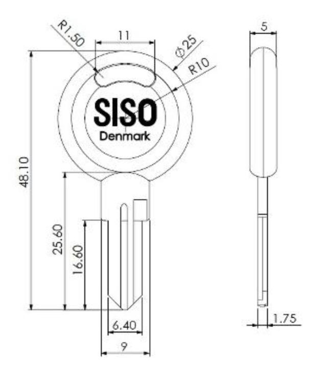 Siso nøgleemne 1900 plast